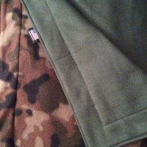 Beautiful handmade sweatshirt blanket.